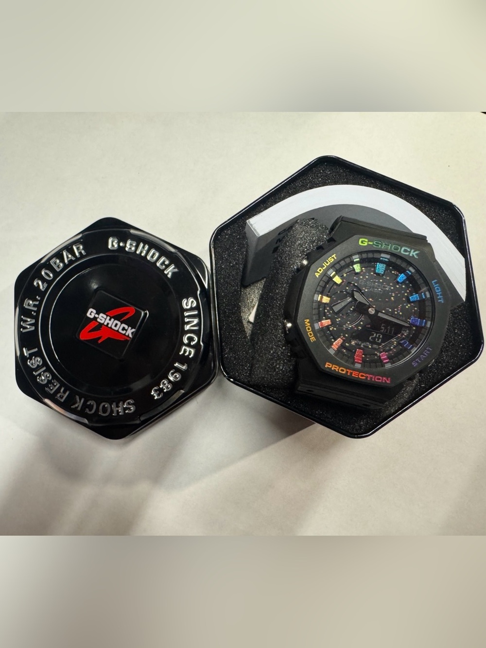 Casio G-Shock GA-2100RGB Rainbow Carbon Core Guard Watch w/ Box